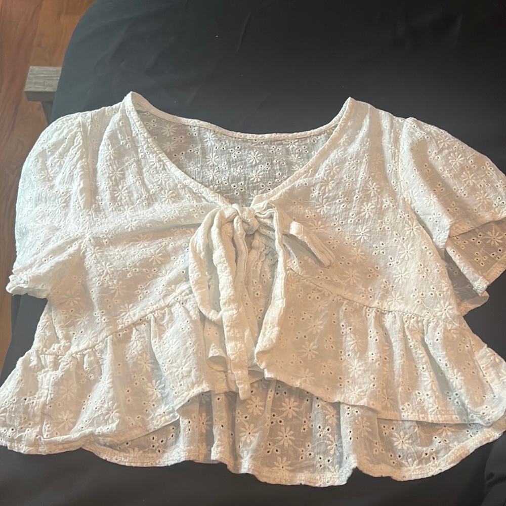 White crop top